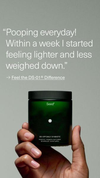 A high-contrast 9:16 vertical ad featuring a product held by a hand, paired with a direct, benefit-focused customer testimonial on a neutral background.
